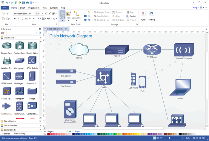 Creador de Diagramas de Red