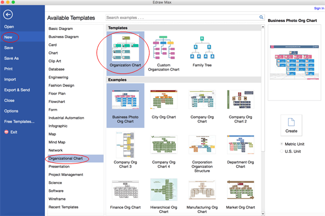 Open an administrative structure drawing page