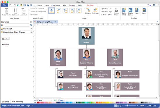 Organizational Chart Alternative to Microsoft Visio for Mac