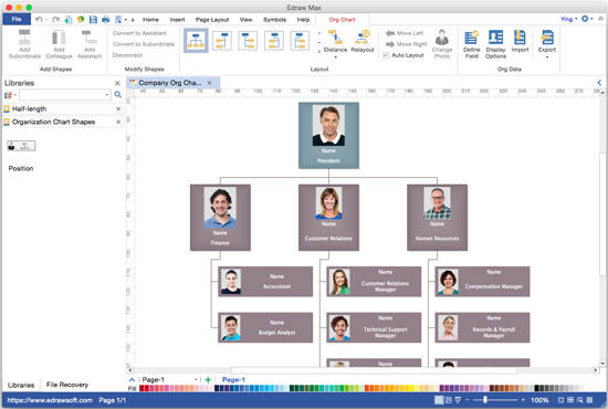 Visio Org Chart Shapes Without Pictures