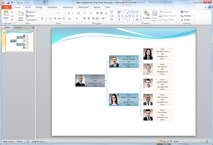 Organizational Chart Ppt Slides