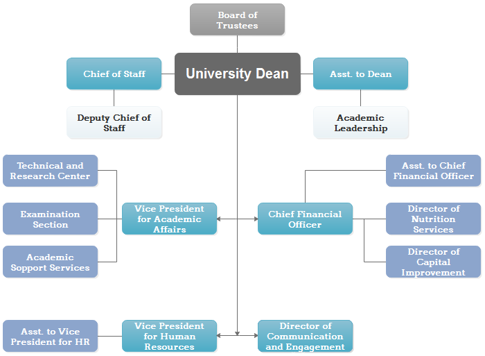 University Administrative Structure Chart