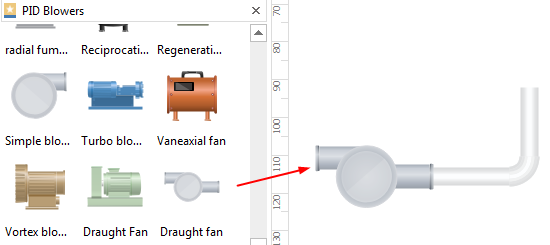 drag and drop process flow diagram shapes