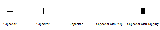 Capacitors Symbols for Electrical Schematics