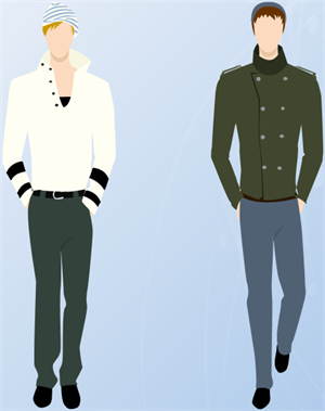 Exemples de design de vêtement homme