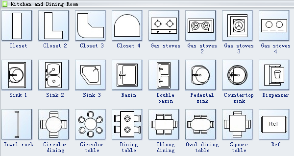 Symboles Plan Maison