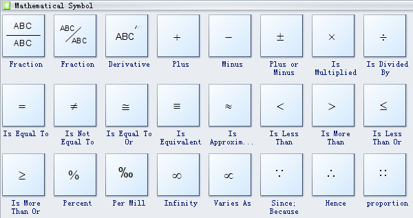 Mathematics Diagram Symbols