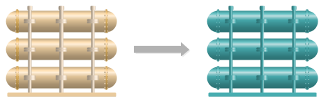Process Cooling Symbol Color