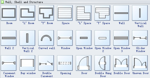 Grundrissdesign-Symbole-Wand