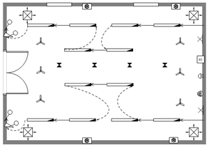 Modèle de plan de plafond réfléchi