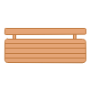 Long banc en bois