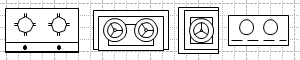 Symbole cusinière à gaz