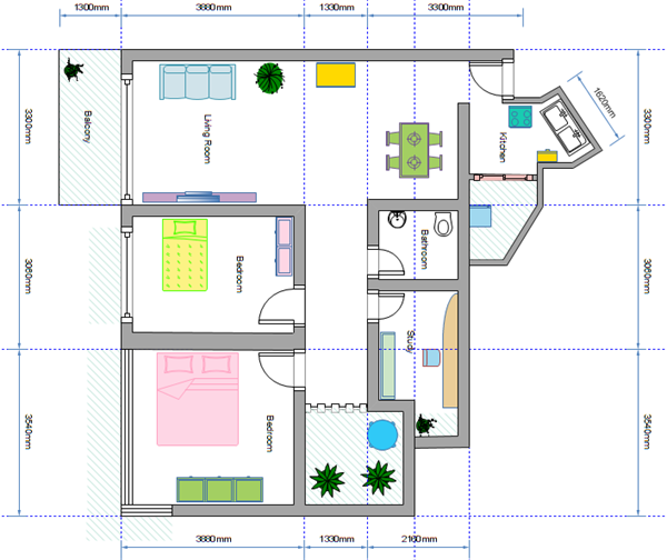 un exemple simple de plan de maison