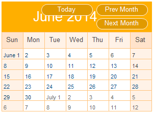 Month calendar
