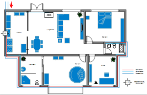 Exemples simples de plan de plomberie d'une maison