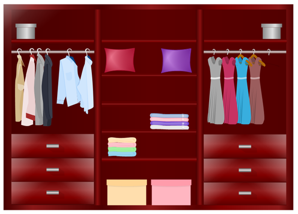 Ejemplo de diseño de un armario rojo
