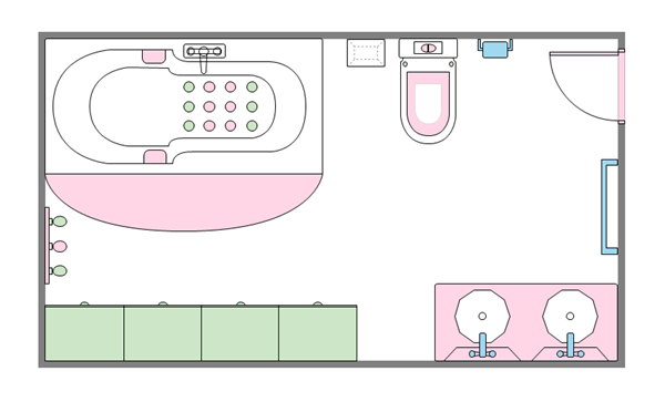 Modèles de plan d'étage de salle de bain