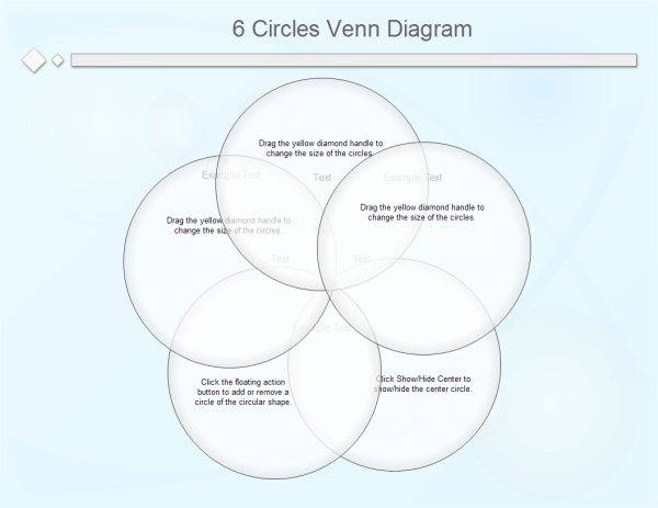 6 Circles Venn Diagram Template