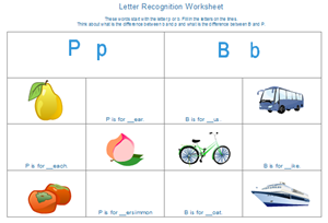 Alphabet Worksheet Examples