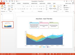 PowerPoint Area Chart Template