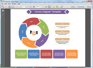 PDF Plantilla de diagrama de flechas