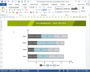 Modèles de graphique à barres en Word