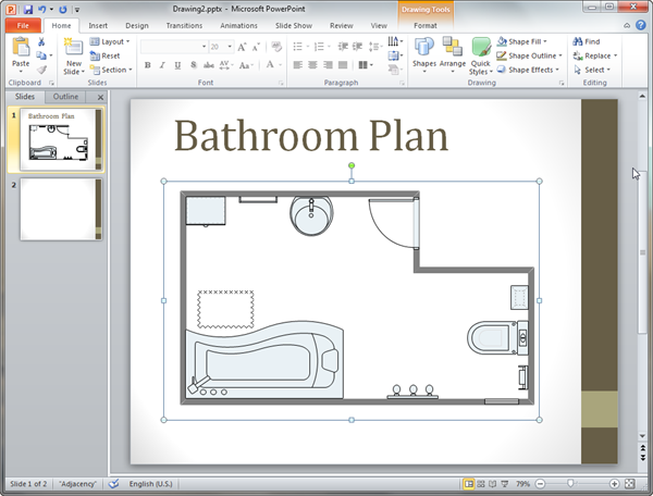 Bathroom Plan Templates for PowerPoint