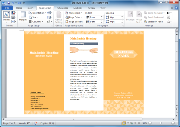 Word brochure Template