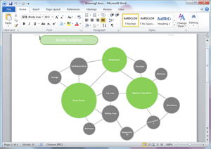 Modèle de diagramme à bulles en Word