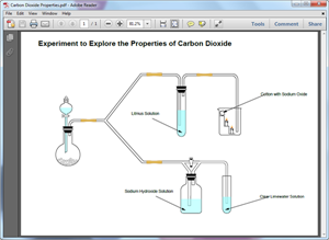 Plantilla de diagrama de experimento químico en PDF 