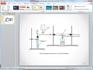 Plantilla de diagrama de experimento químico en PowerPoint