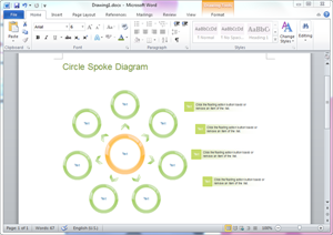 Word Circle Spoke Diagram Template