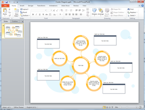 PowerPoint Circle Spoke Diagram Template