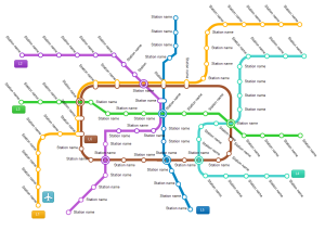 Exemple de plan de métro de ville