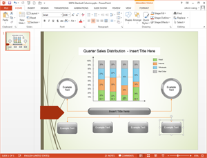 Plantilla de gráfico de columnas de PowerPoint