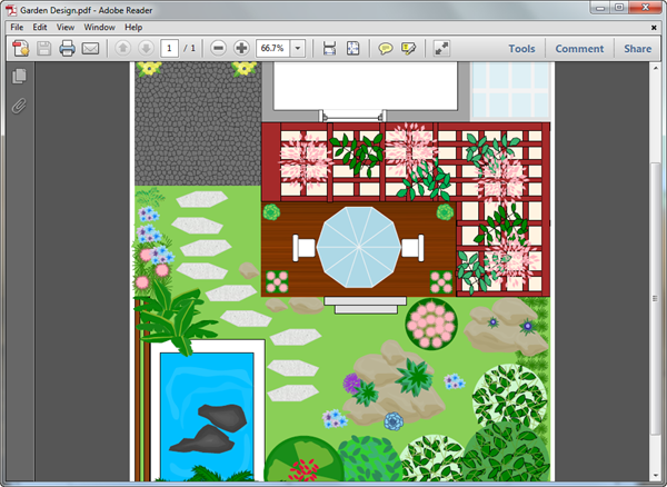 plan de jardin en PDF