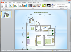 Modèle de plan de maison en PowerPoint