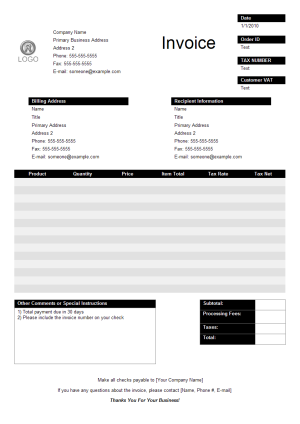 Edraw Invoice Template