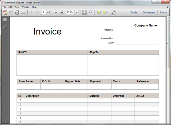 free invoice template pdf