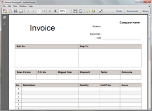 PDF Invoice Template