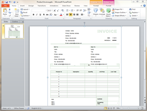 PowerPoint Invoice Template