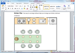 Modèle de plan de cuisine Word