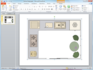 Modèle de plan de cuisine PowerPoint