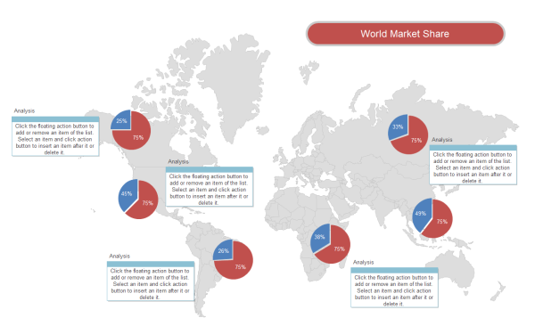Market Share World Map Template