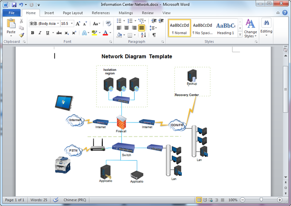 network diagram template word