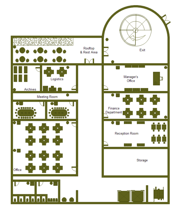 Office Building Plan Examples - Edraw