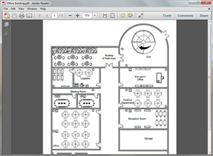 Modèle de plan de bureau en format PDF