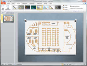 Modèle de plan de bureau en PowerPoint