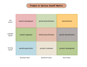 Exemples de matrice Ansoff de produit