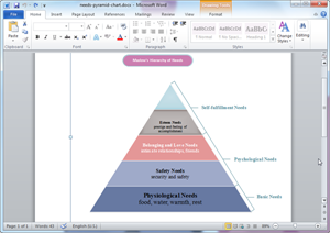 Word Pyramid Diagram Template